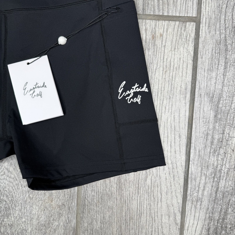 Eastside Golf Shorts Sz S Compression Gym Nwt Logo Womens Golfing Pockets Black — image 2 of 8